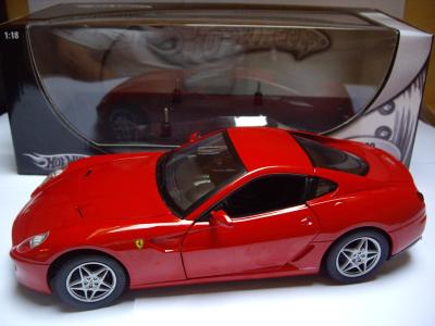 SCALA: 1:18 - HOT WHEELS - MOD.: FERRARI 599 GTB FIORANO HARD TOP - Colore: ROSSO