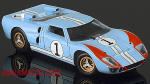 SCALA: 1:18 - UNIVERSAL H. - MOD.: FORD GT 40 N.1 - 2nd 24 Hours Le Mans 1966